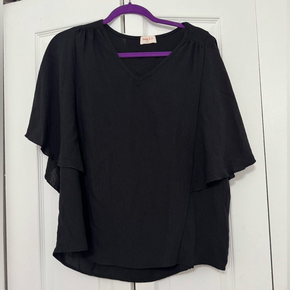 Silky Wide Sleeve Tops